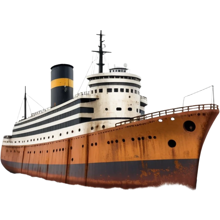 the Edmund Fitzgerald ship, sailing on water emoji