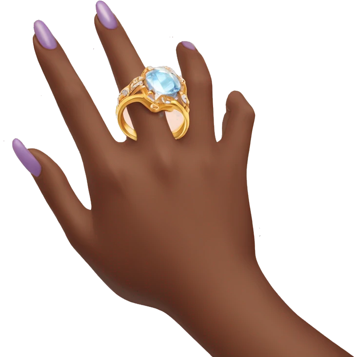 woman's hand with a magical ring in the ring finguer emoji
