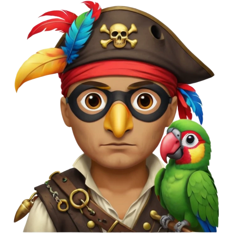 pirate and parrot emoji