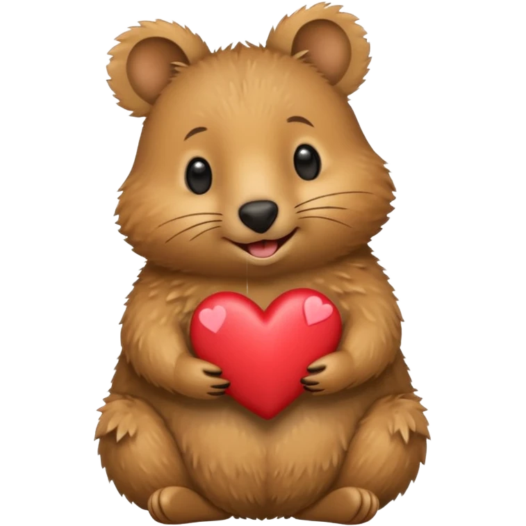 Quokka holding a heart  emoji