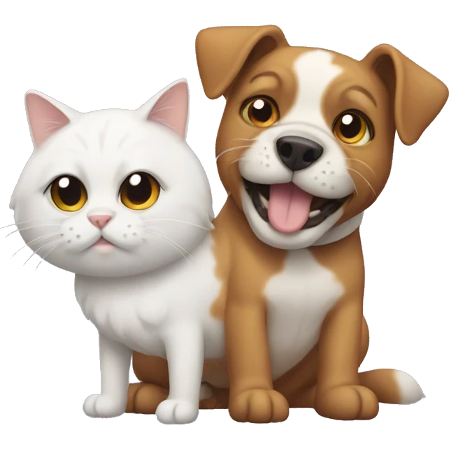 dog with a cat emoji
