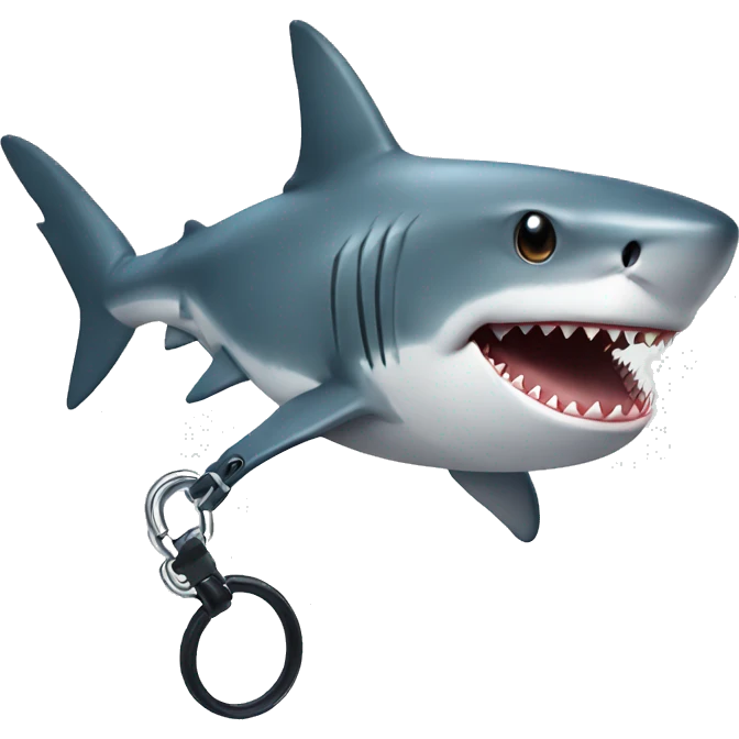 shark wearing a leash emoji