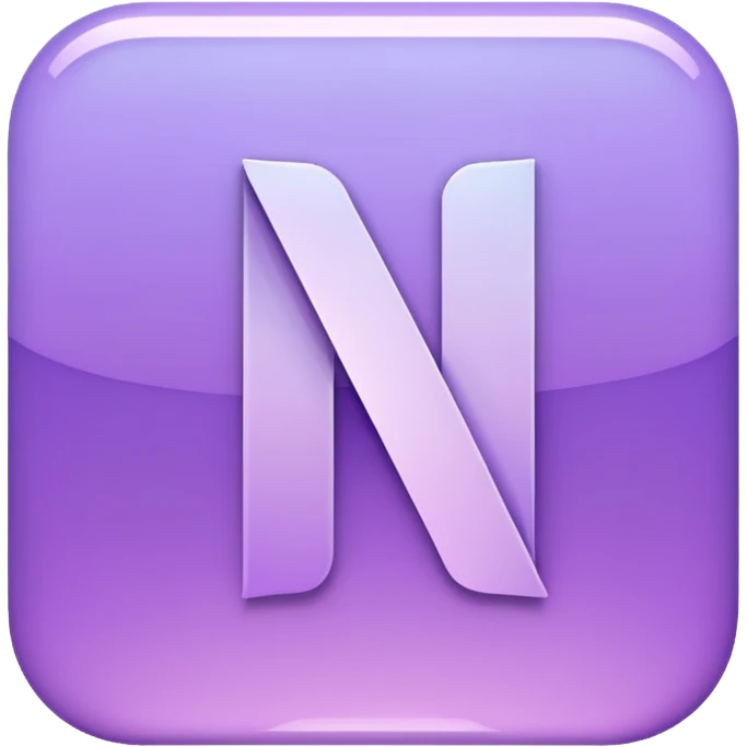 Netflix aesthetic "N" logo in pastel purple emoji