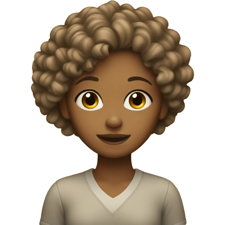 Girl with curly hair emoji