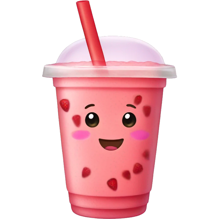 Strawberrybubble tea emoji