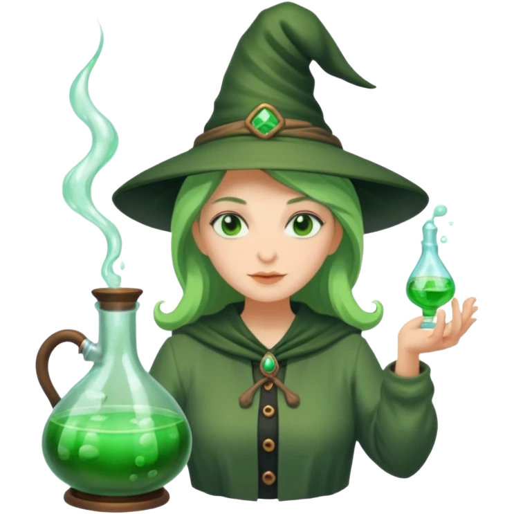 green witch cooking potion emoji
