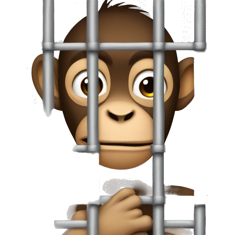 Monkey in jail  emoji