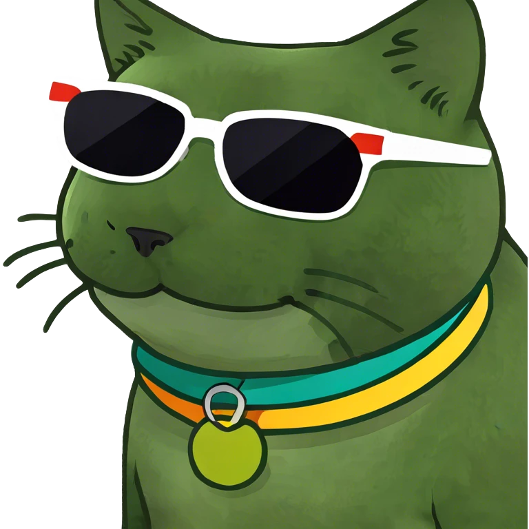 Cat with sunglasses emoji