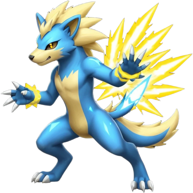 Luxray-Zeraora-Manectric-fusion (full body) emoji