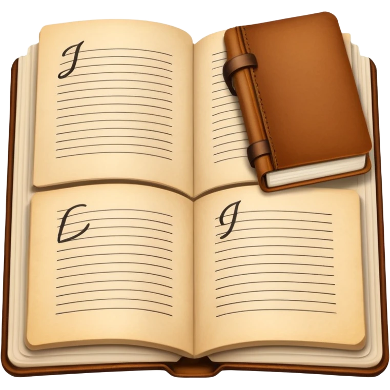 Director Script – bound pages with notes emoji
