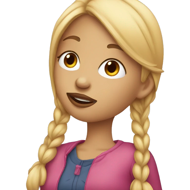Girl kissing emoji