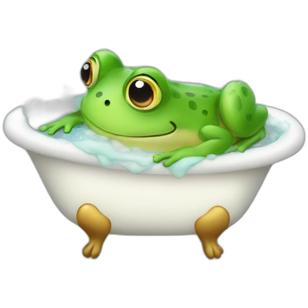frog in a bubble bath emoji