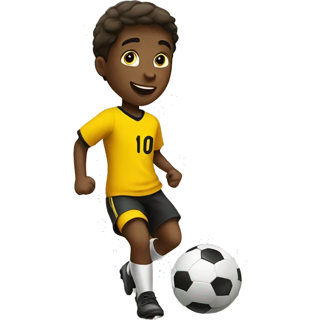 kid playing soccer emoji