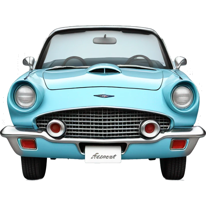 Light blue Ford Thunderbird vintage emoji