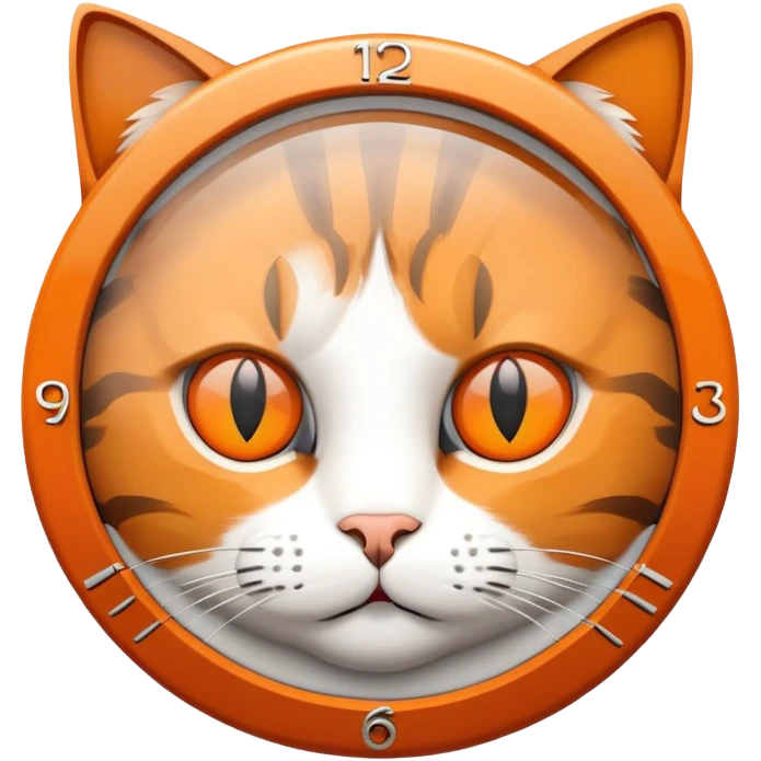 cat with a clock emoji