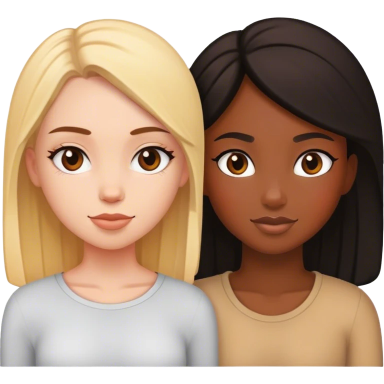 Black girl white girl best friends emoji