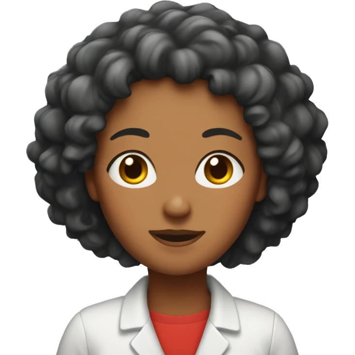 red curly Middle-aged woman,Black emoji