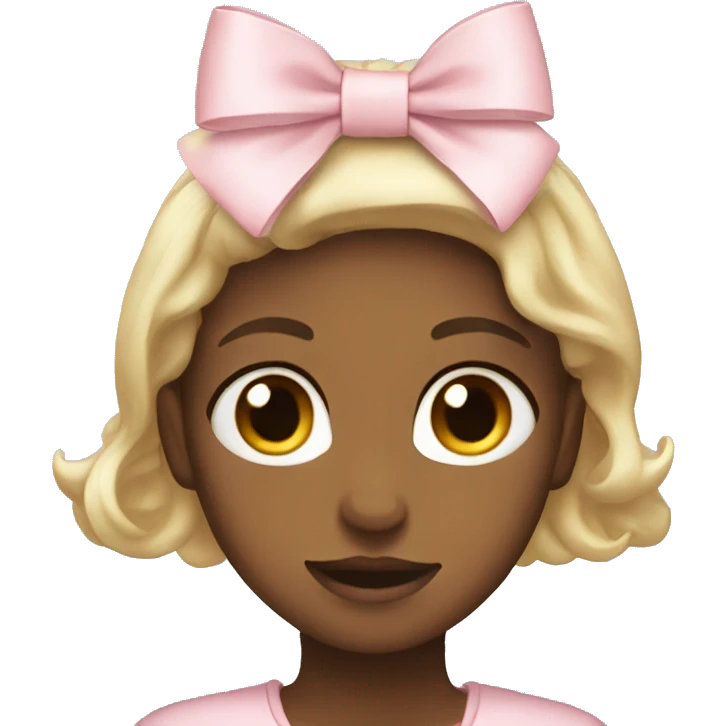 Light pink bows emoji