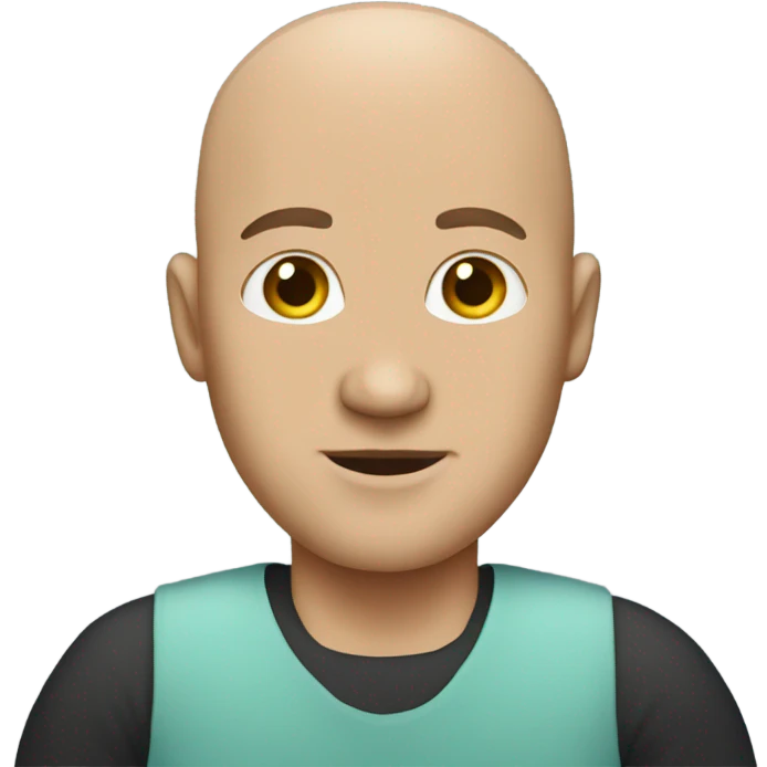 Bald man in a dress  emoji