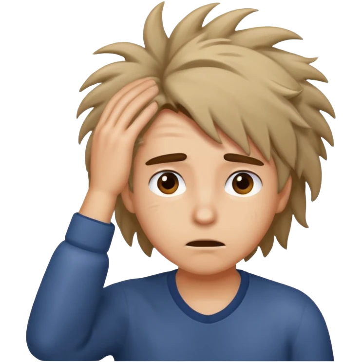 Scratching head looking crazy  emoji