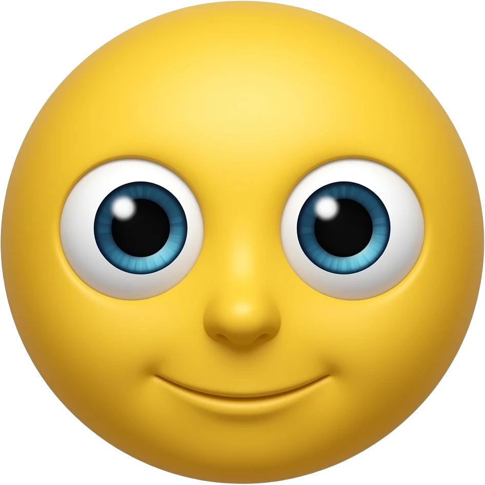 wide eyes neutral mouth yellow face emoji