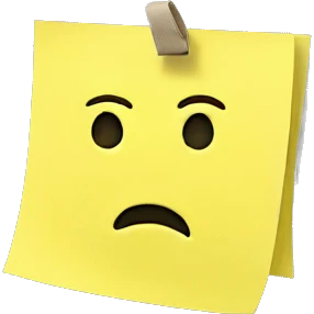 empty yellow sticky note 3D emoji emoji