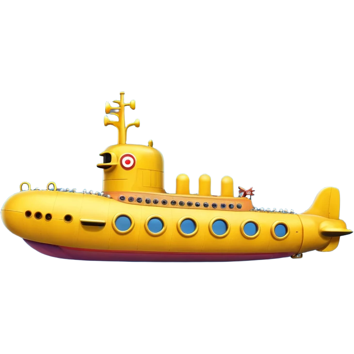 yellow submarine, side view emoji