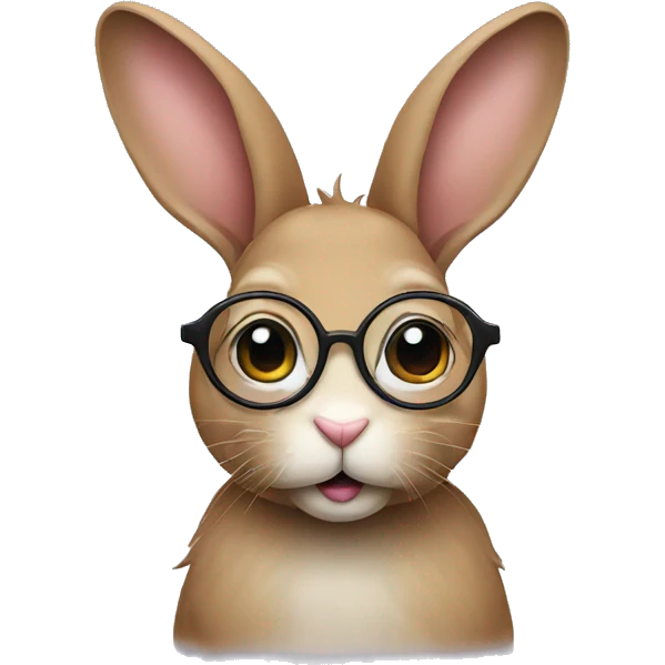 bunny wearing glasses emoji