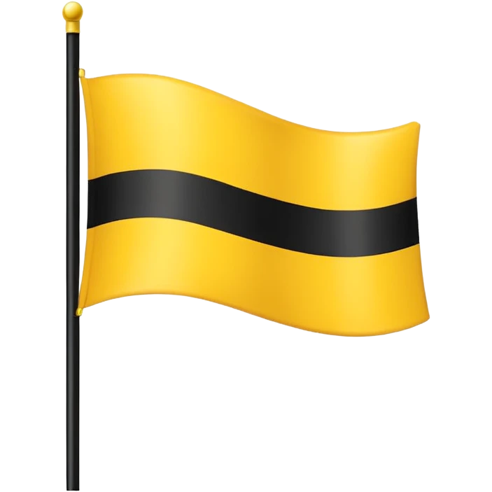 Create 2 yellow lined and 1 black lined flag emoji and put black line between yellow lines emoji