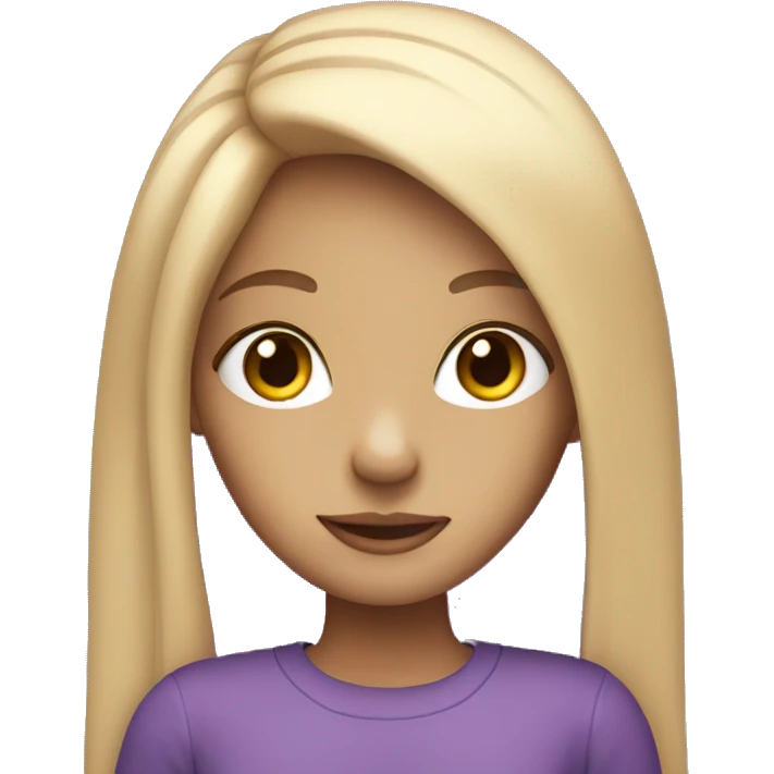 girl with long straight purple hair and blue eyes emoji