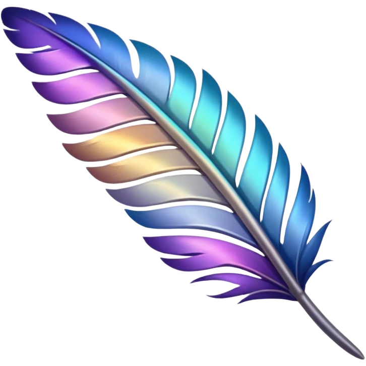 the neatly arranged feathers of a dovetail emoji