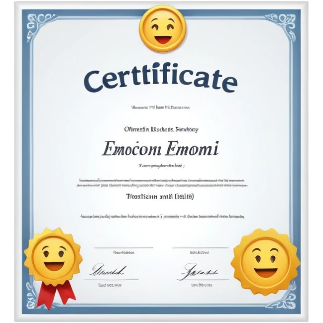 certificate  emoji