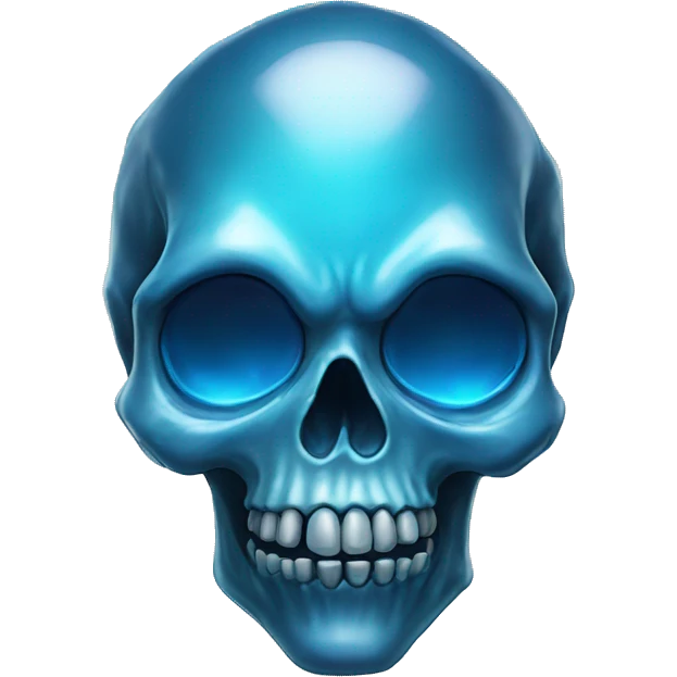 Blue crystal alien skull  emoji