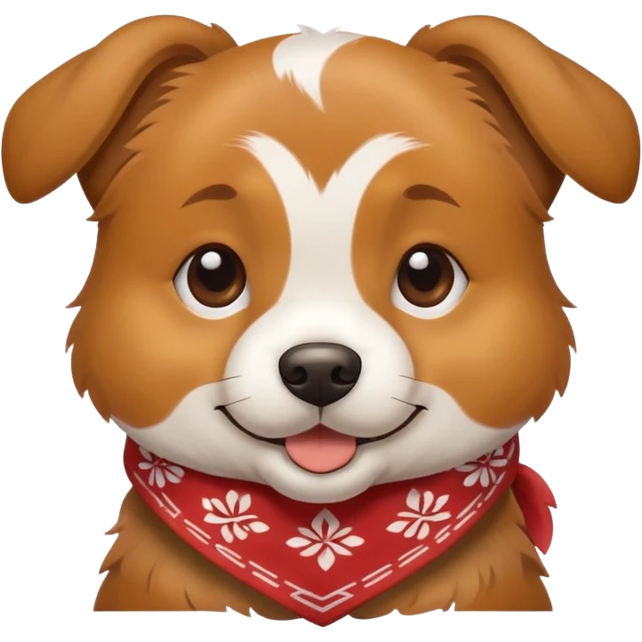 dog with bandana emoji