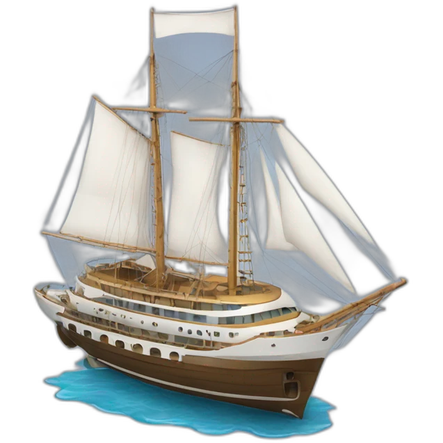 bateau de croisière sur le coté emoji