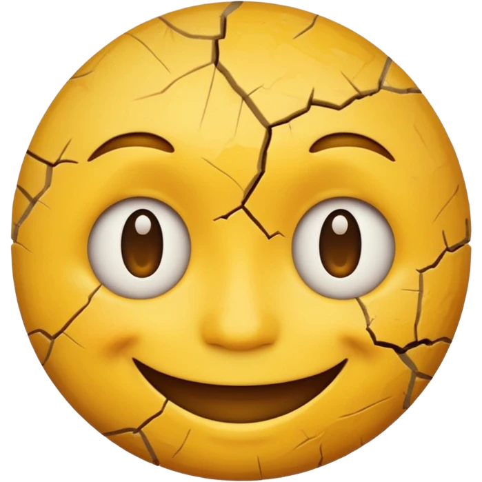Cracked smiling face emoji emoji