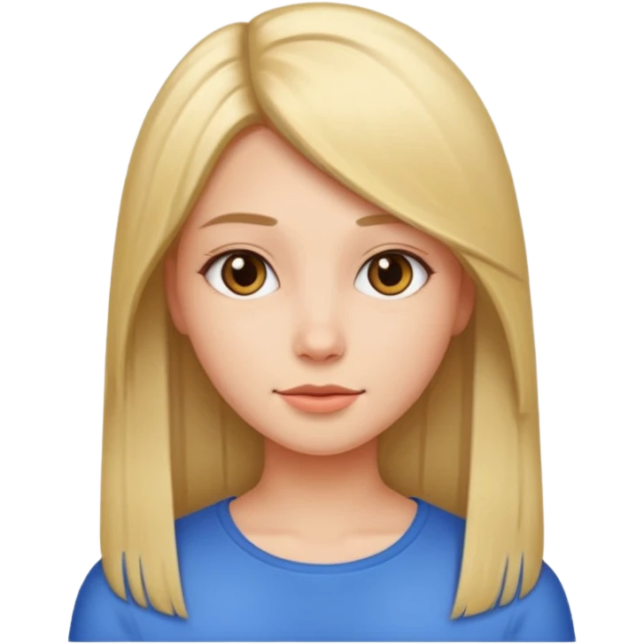 a girl with straight hair emoji