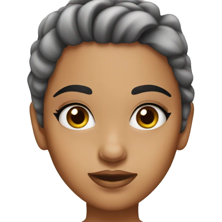 girl doing eyebrows emoji