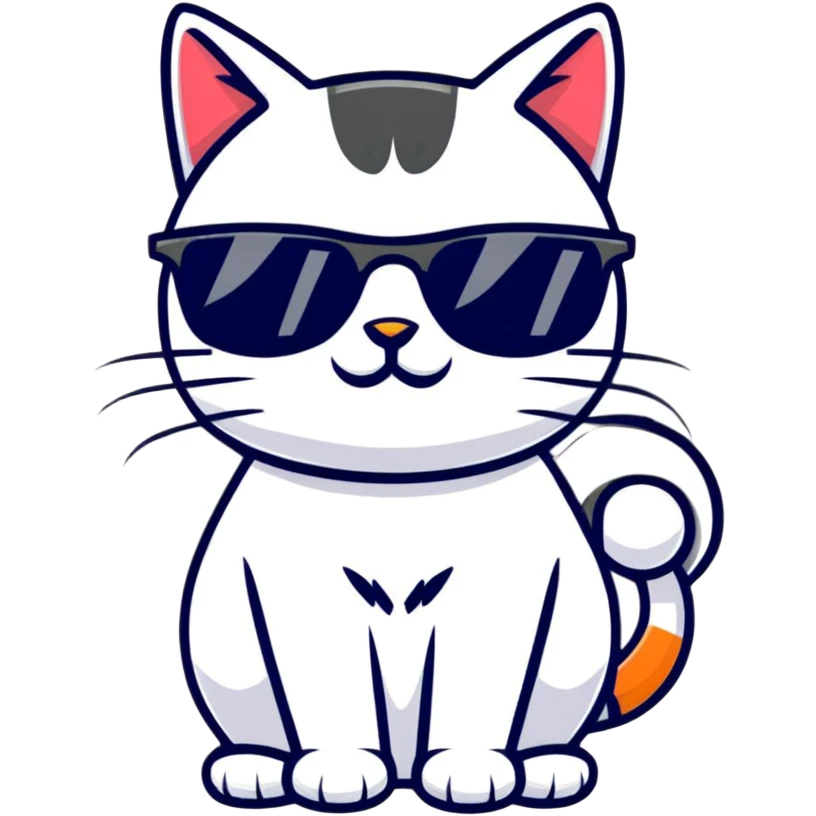 Cat with sunglasses emoji
