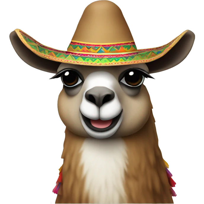 Lama with sombrero  emoji
