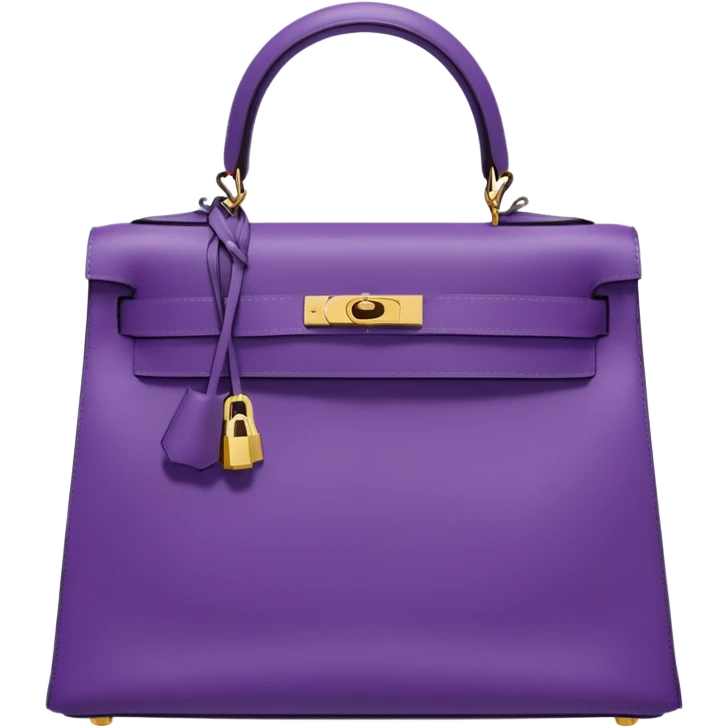 hermes kelly violet bag emoji