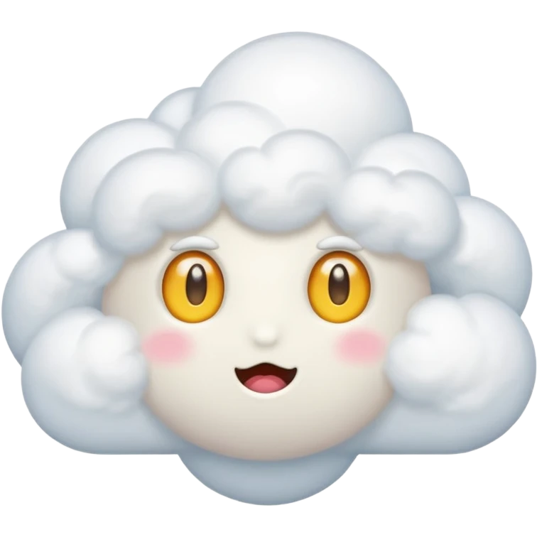 large White Cloud, eyes emoji