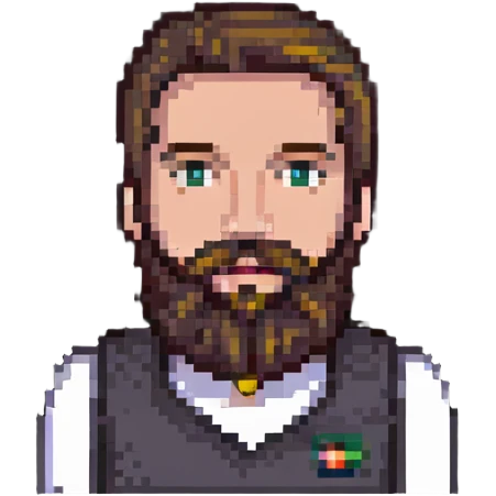 80s Man with beard emoji