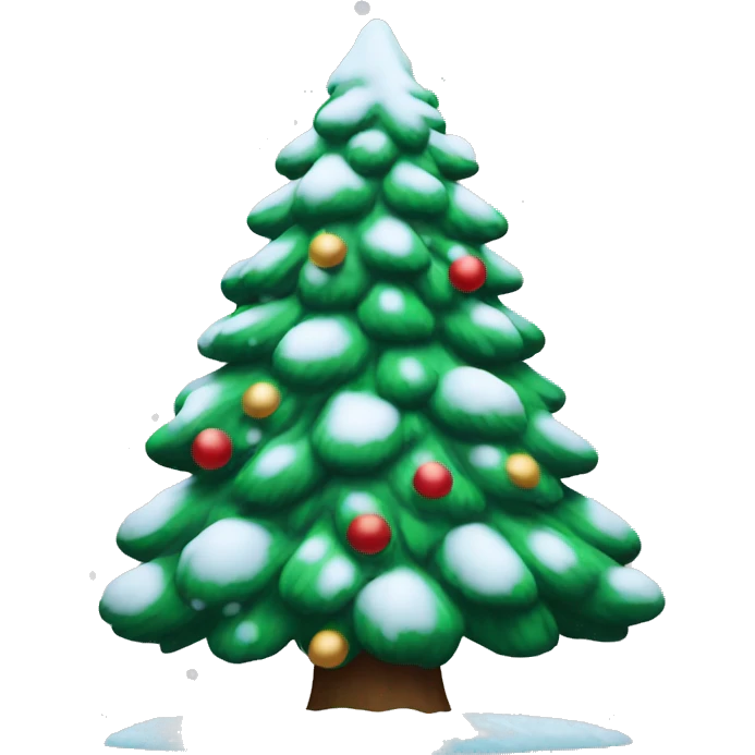 Christmas tree in snow emoji