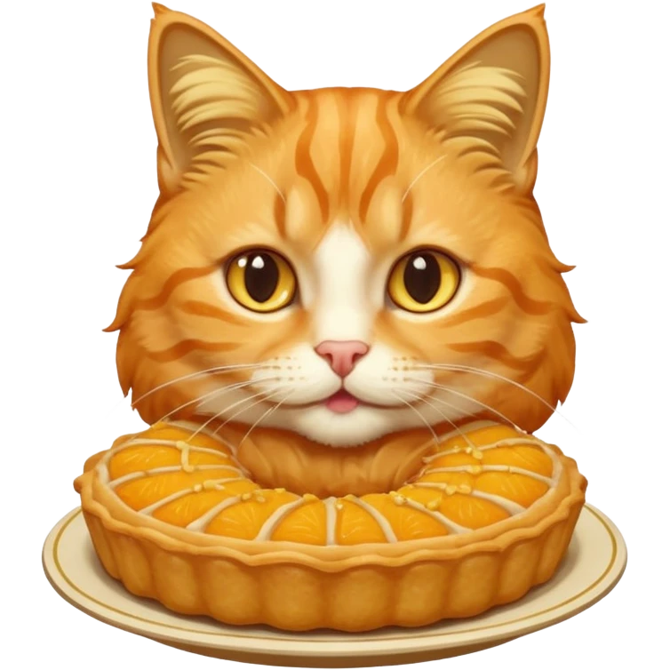 a cat eating kunafa emoji