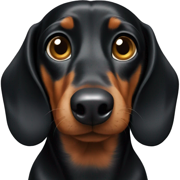Black dachshund emoji