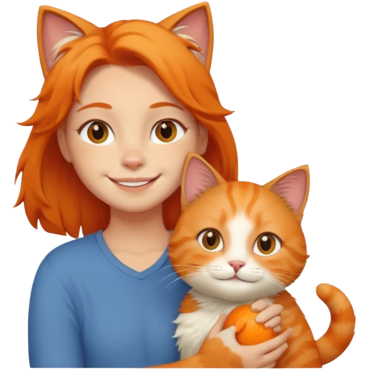 person with cat on their shoulder emoji