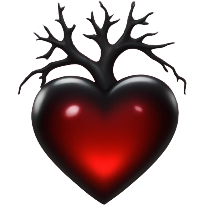 Black heart red shine  emoji