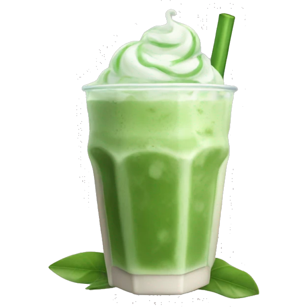 Iced matcha latte emoji