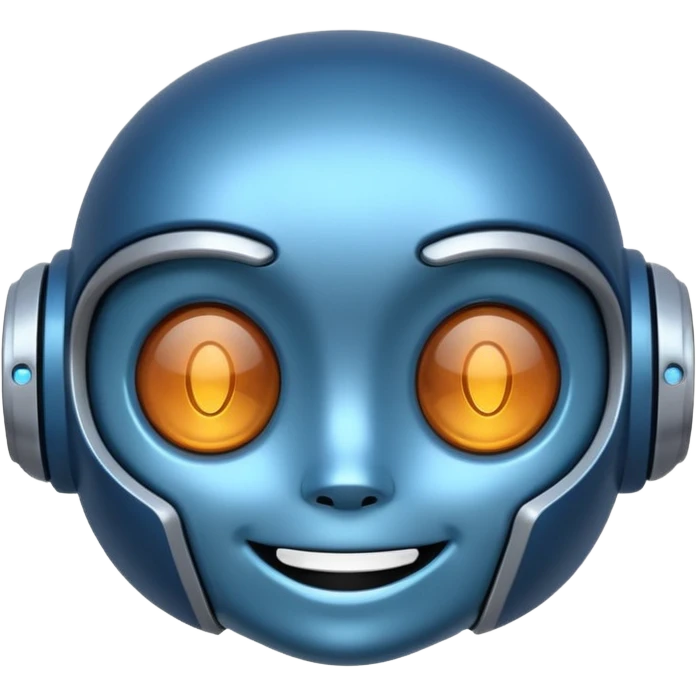 chat window with a smiling robot face emoji